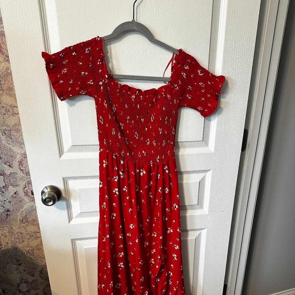 Red Floral Dress